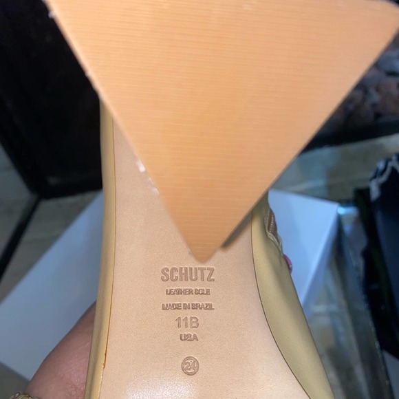 Schultz Caramel Midcalf Boots Crystal Bling Dimensional Heel Brand new. Size 11 - Picture 6 of 6